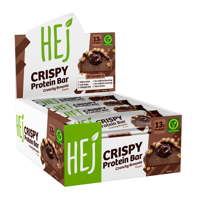 HEJ Natural Protein Riegel Crunchy Brownie, 12er Pack