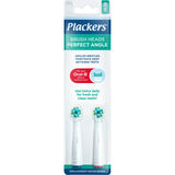 Plackers Tandbørstehoveder Perfect Angle 2-pak