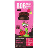Mindestens haltbar bis: 13.04.2026 BOB SNAIL Dunkle Schokolade Apfel-Himbeere