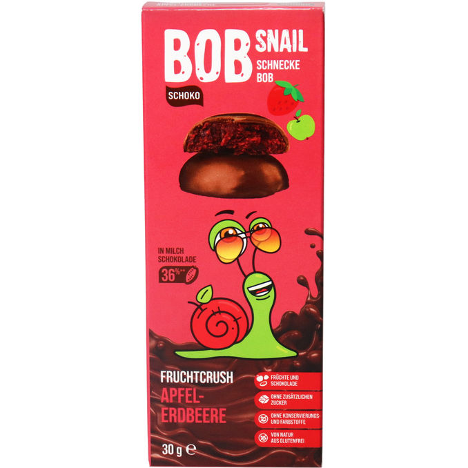 BOB SNAIL Milchschokolade Apfel-Erdbeere