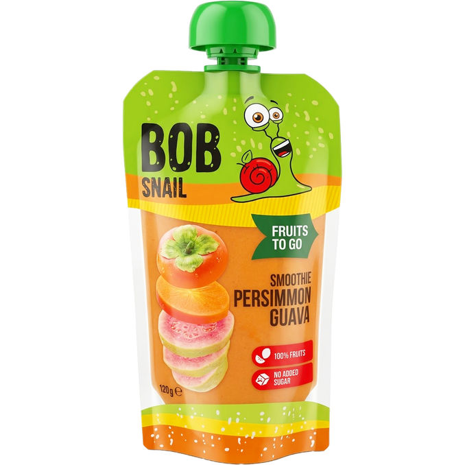 BOB SNAIL Fruchtpüree Kaki-Rosa Guave Smoothie