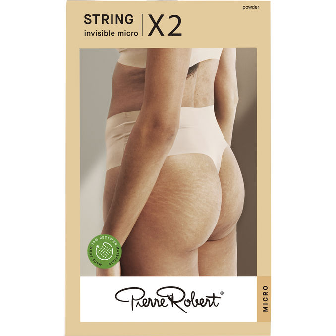 Pierre Robert Invisible Microfiber Stringtrusser Pudder L 2-pak