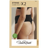 Pierre Robert Stringit Korkeavyötärö Musta M 2-pack