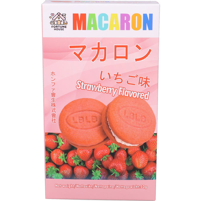Fortune House Macarons Jordgubbe