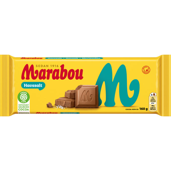 Marabou Mjölkchoklad Havssalt