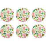 Stig Lindberg Stig L. Herbarium Pink Coasters ø 9cm 6-pak