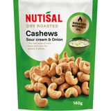 Parasta ennen: 18.12.2026 Nutisal Cashewpähkinät Sour creme & Onion
