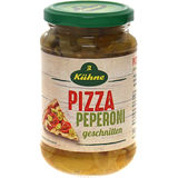 Kühne Pizza Peperoni, geschnitten 