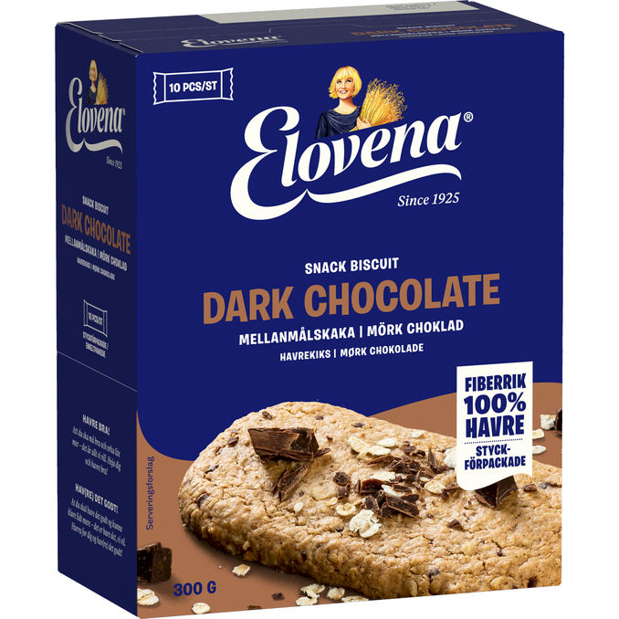 Elovena Mellemmåtidskiks Mørk Chokolade