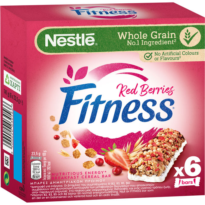 Nestlé Fitness Bar Röda Bär 6-pack