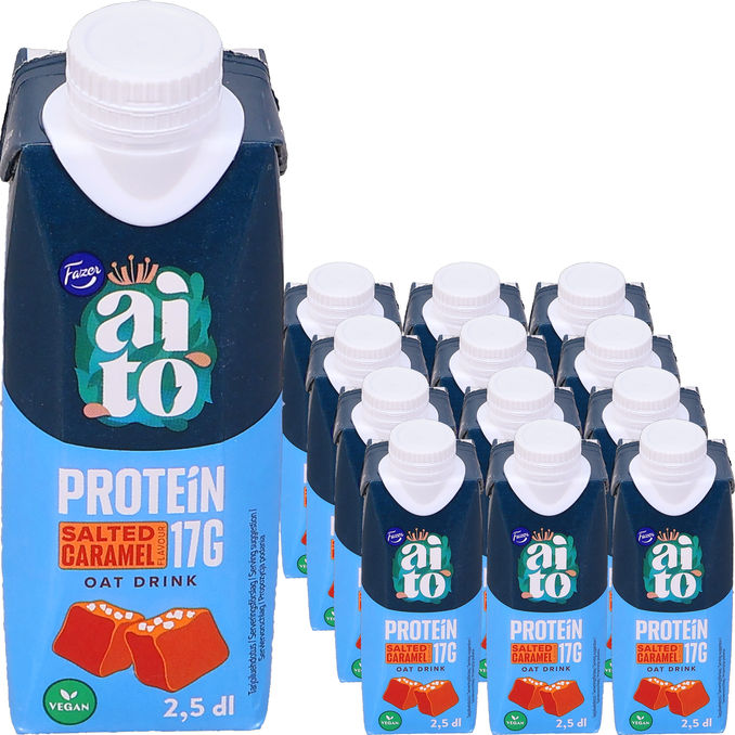 Fazer Aito Proteindryck Salted Caramel 12-pack
