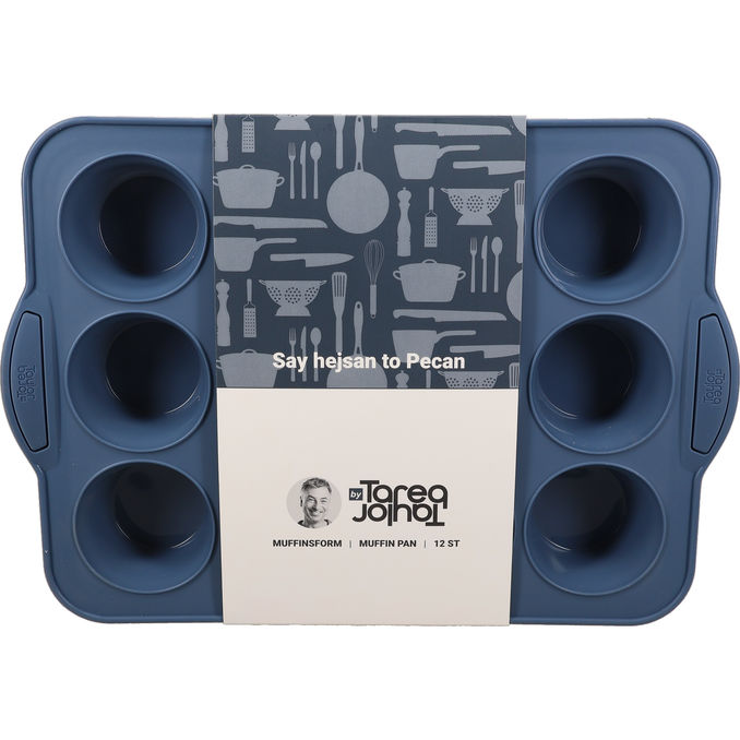 Tareq Taylor Muffinforme Pecan 33x24 x4,3 cm 12 Stk. Indigo/Metal