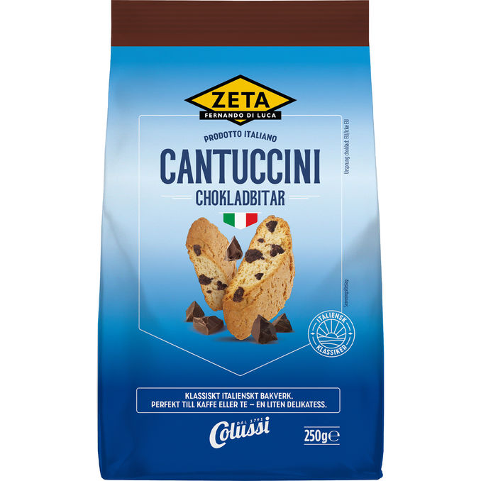 Zeta Cantuccini m. Chokoladestykker