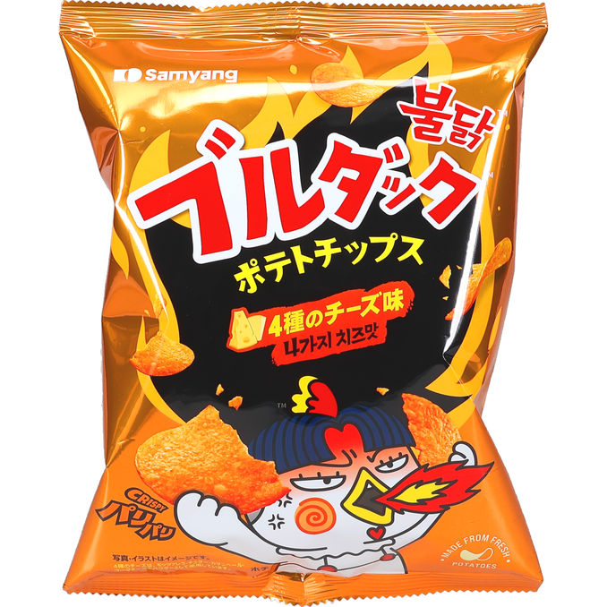 Samyang Buldak Potato Chips Quattro Cheese flavor