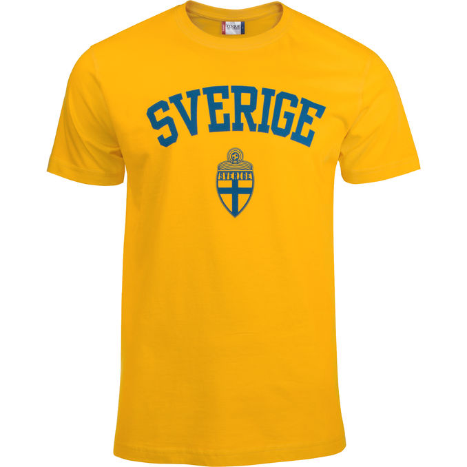 CLIQUE T-shirt Unisex Sweden Gul Stl. L