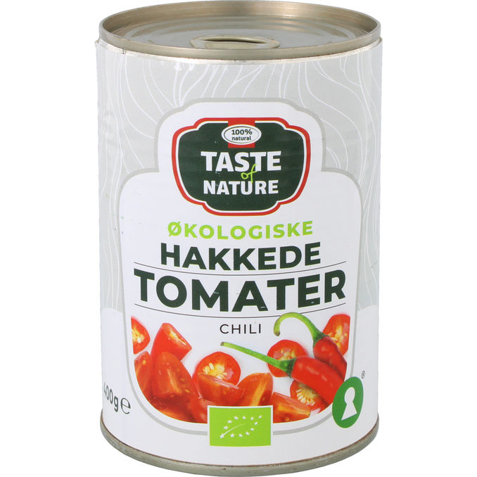 Taste Of Nature Øko Hakkede Tomater med Chili