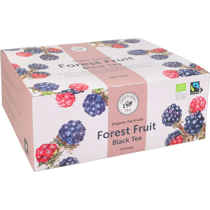 Green Bird Tea Svart Te Forest Fruit Eko 100-pack