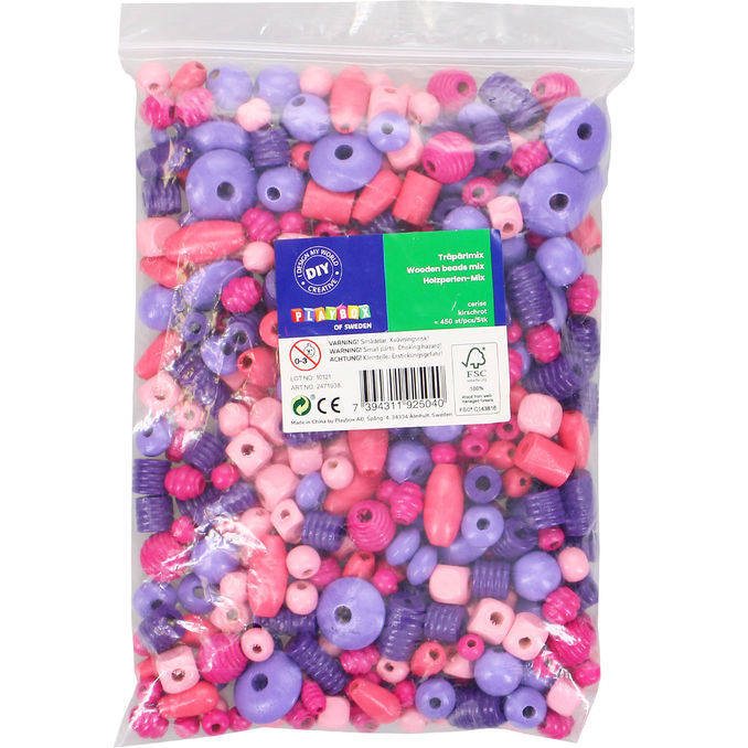 Playbox Träpärlmix Cerise