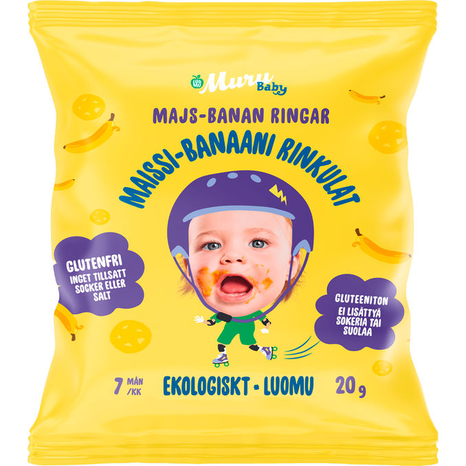 Muru Baby Majsringe Banansmag 7 mån.