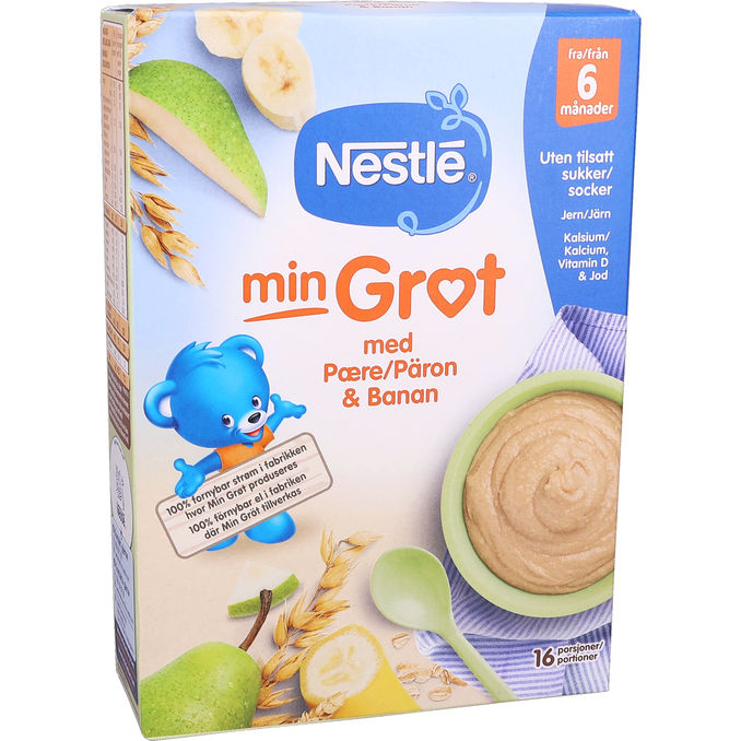 Nestlé Grød m. Pære og Banan 6 mån.