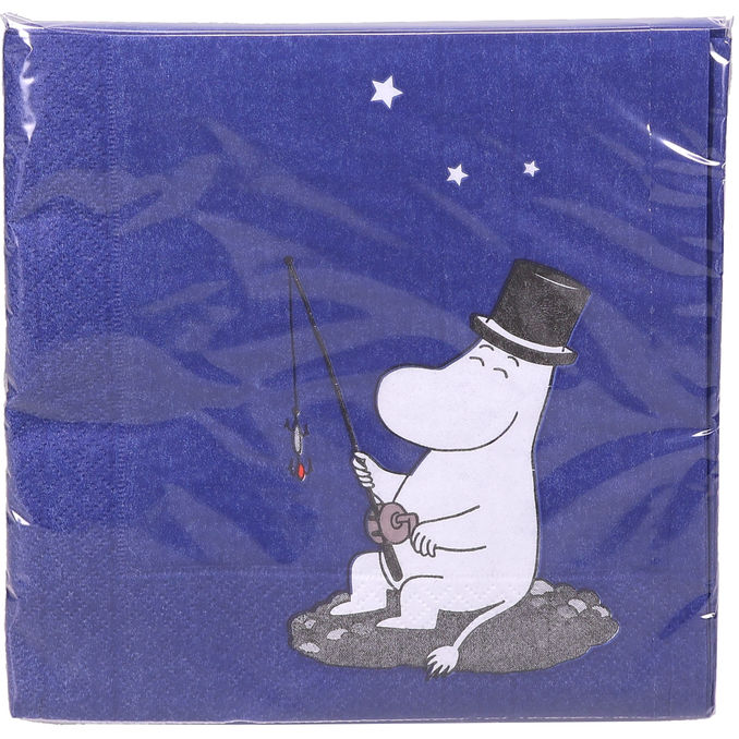Moomin Servetter Muminpappa Blå 20-pack