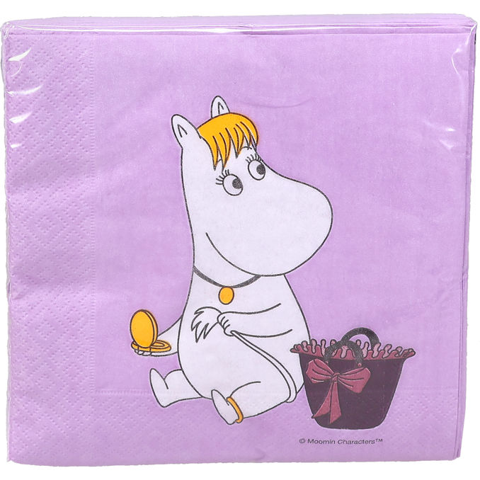 Moomin Servetter Snorkfröken Lila 20-pack