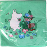 Moomin Servietter Mumi & Snusmumrikken Grøn