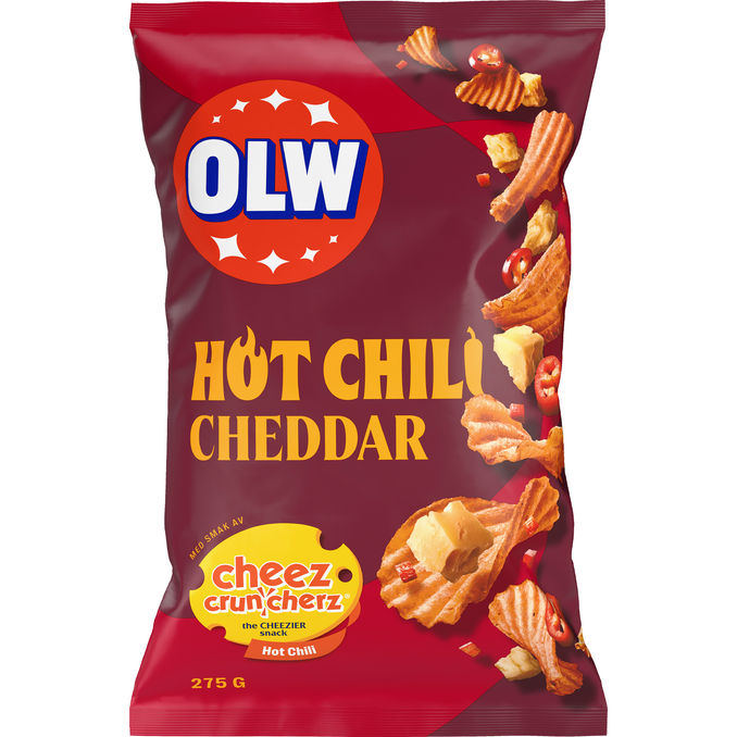 OLW Chips Hot Chili Cheddar 275 g
