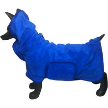 Microfiber Hundebadekåbe L Blå
