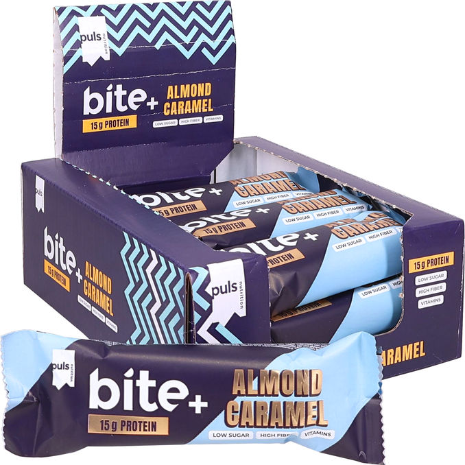 Puls Nutrition Proteinbar Almond Caramel 12-pack