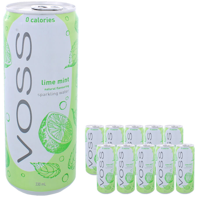 Voss Kolsyrat Vatten Lime & Mint 10-pack