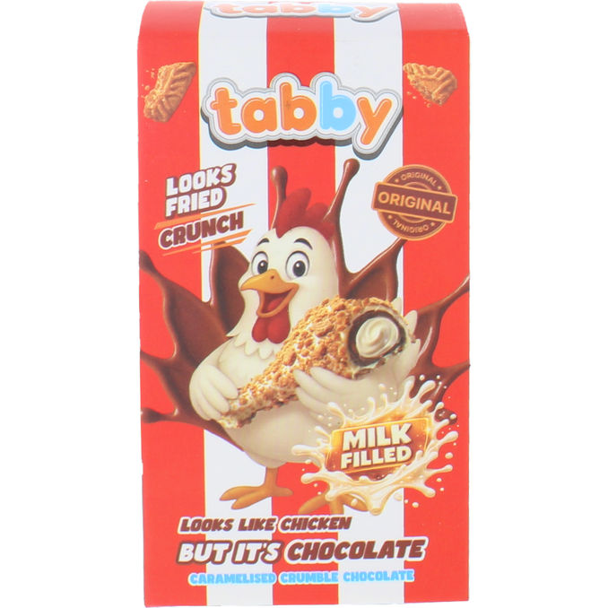 Tabby Chokolade Kyllingelår m. Mælkefyld