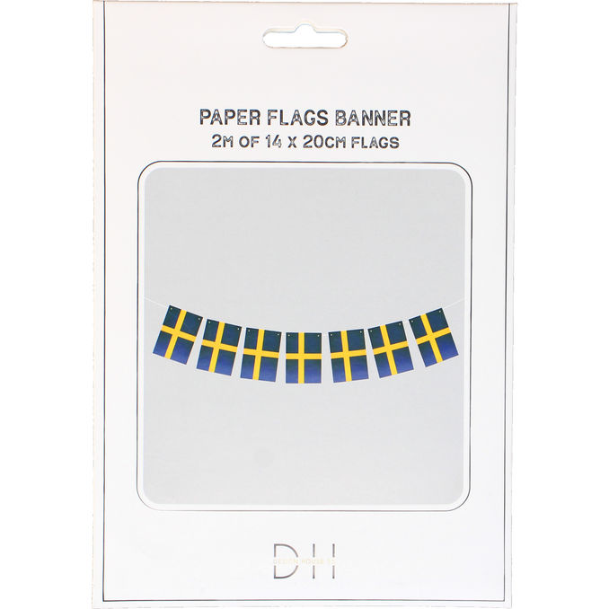 Design House 95 Des Svenska flaggan Girlang 2m
