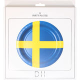 Design House 95 Svenska flaggan Papperstallrikar 8 st