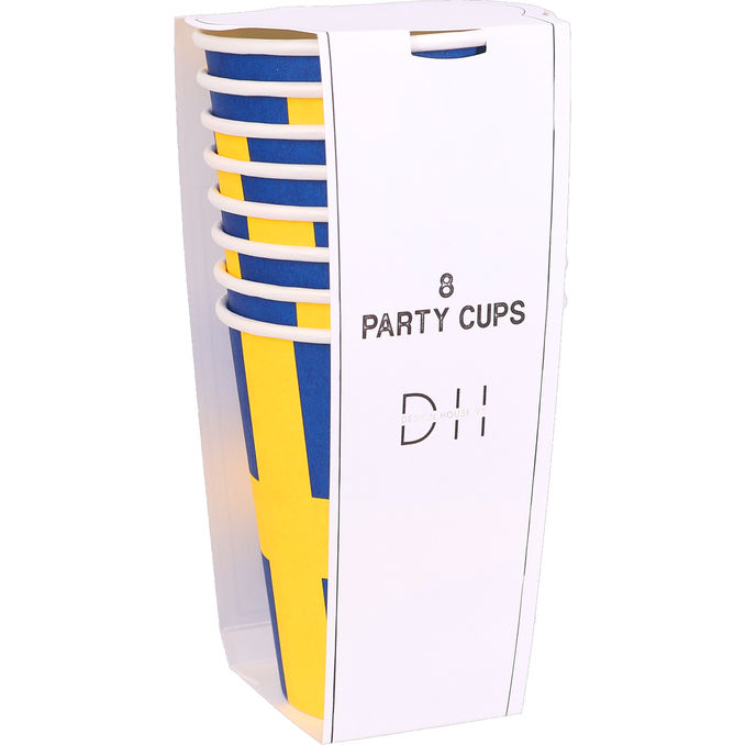 Design House 95 Pappersmugg Svenska Flaggan 8-pack