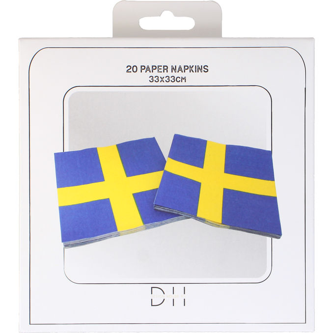 Design House 95 Servetter Svenska Flaggan 20-pack