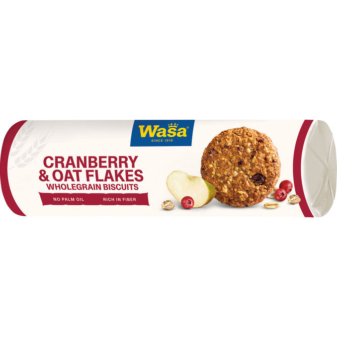 Wasa Cranberry & Oat Flakes Wholegrain Biscuits