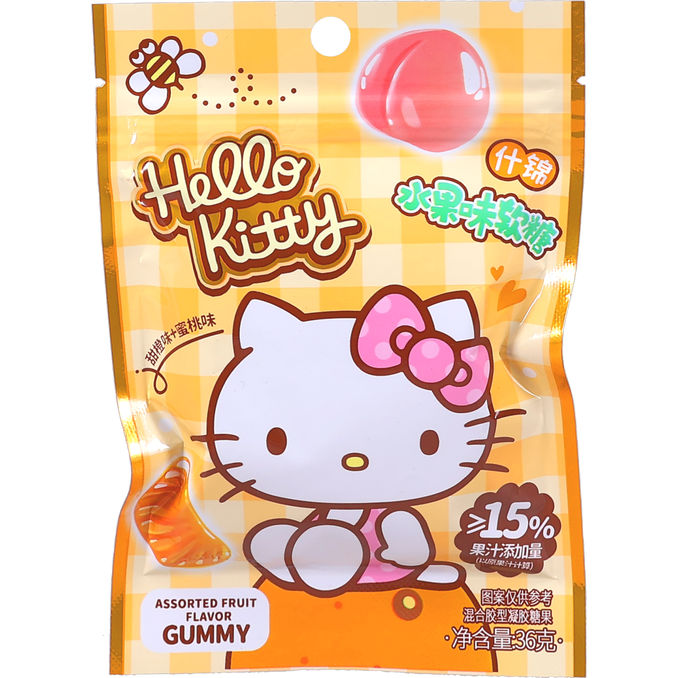 Hello Kitty Sweet Orange & Peach Gummy 36g