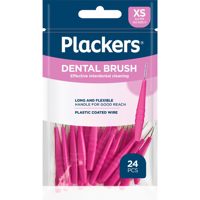 Plackers Hammasväliharja XS 0,4mm Pinkki