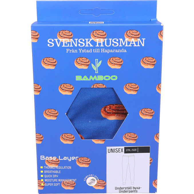 Svensk husman Underställsbyxa Unisex Bambu Kanelbulle Stl. L