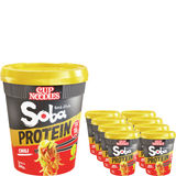 Parasta ennen: 31.12.2026 Nissin Pikanuudeli Soba Cup Protein Chili 8-pack