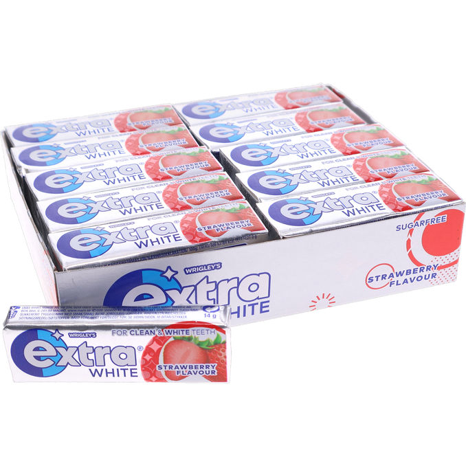 Tyggegummi Extra White Strawberry 30-pak