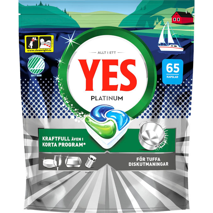 Yes Maskindiskmedel 65-pack