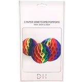 DesignHouse 95 Honeycomb Pompom Pride 3-pack