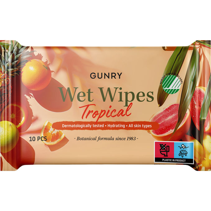 Gunry Kosteuspyyhkeet Tropical 10 kpl