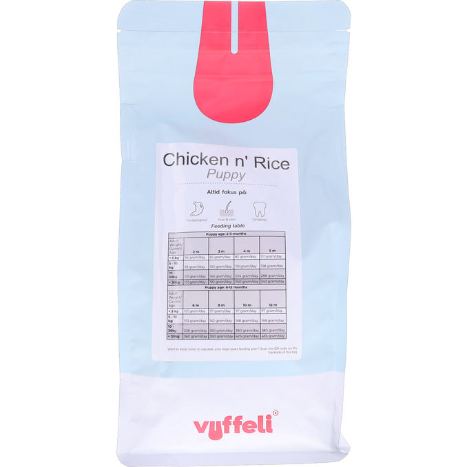 Vuffeli Koiranpennun Ruoka Chicken n' Rice 1kg