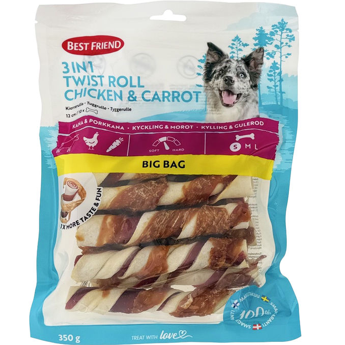 Best Friend Hundgodis 3-in-1 Kyckling & Morot