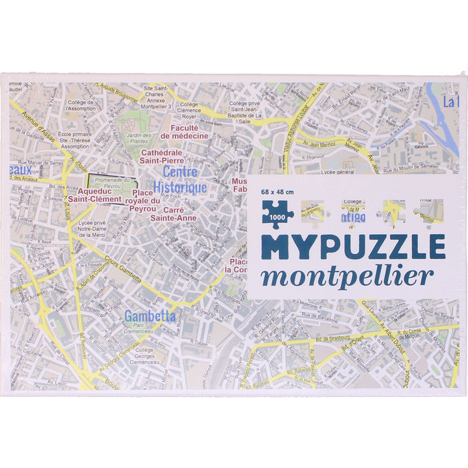 Helvetiq Puslespil Montpellier Citymap 1000 Brikker