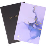 Burde Notesbøger Lilac & Black 2-pak