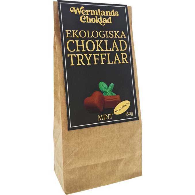 Wermlands Choklad Chokoladetrøfler Mynte Øko